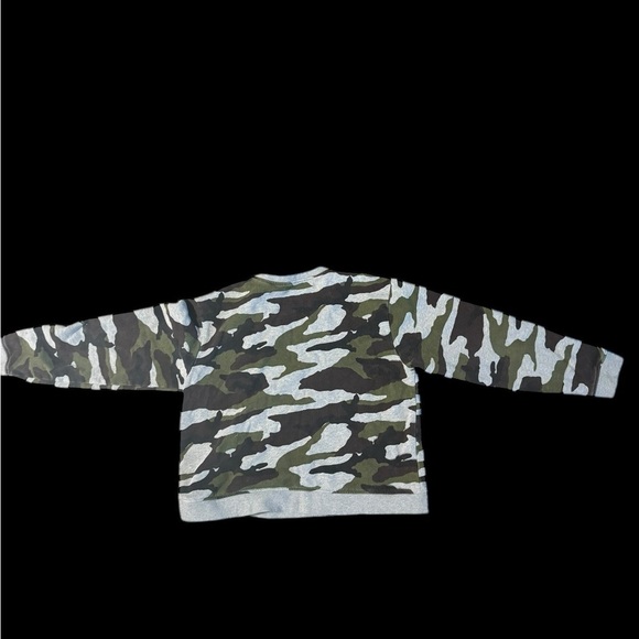 Kule Women's Medium 100% ORGANIC COTTON FLEECE Camo Sweatshirt Pullover Green - Picture 12 of 14